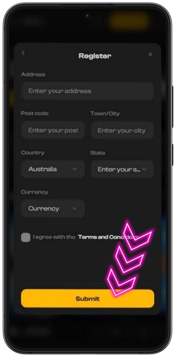 Joka Casino Press the Submit button